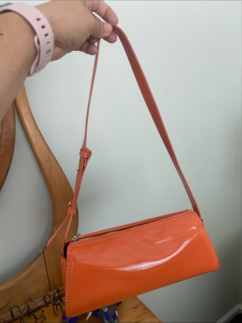 Orange Zara purse
